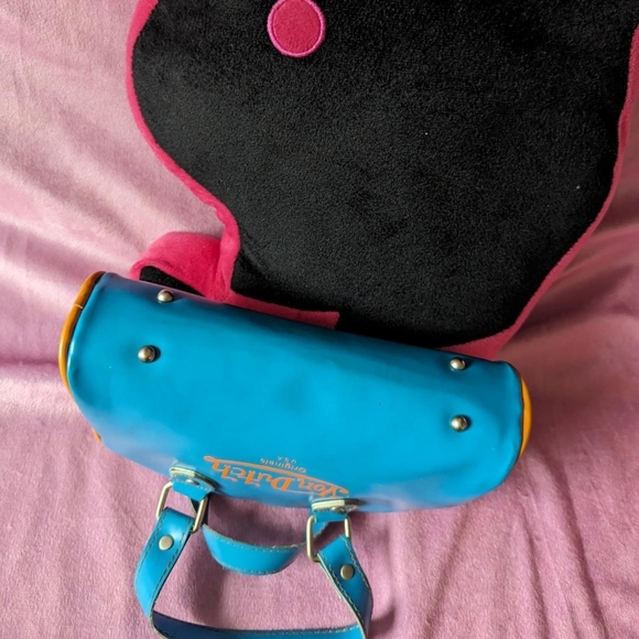 Von Dutch mini purse bowler purse style blue orange 🧡 💙 - Picture 4 of 6